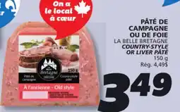 IGA LA BELLE BRETAGNE COUNTRY-STYLE OR LIVER PÂTÉ offer