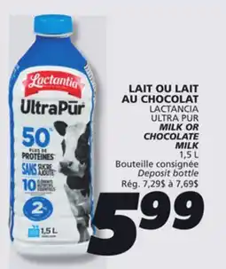 IGA LACTANCIA ULTRA PUR MILK OR CHOCOLATE MILK offer