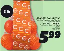 IGA COMPLIMENTS SEEDLESS ORANGES offer