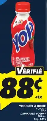 IGA YOPLAIT YOP DRINKABLE YOGURT offer