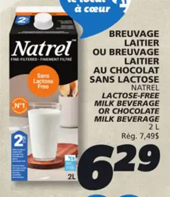 IGA NATREL LACTOSE-FREE MILK BEVERAGE OR CHOCOLATE MILK BEVERAGE offer