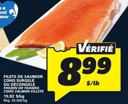 IGA FROZEN OR THAWED COHO SALMON FILLETS offer