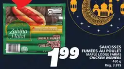 IGA MAPLE LODGE FARMS CHICKEN WIENERS offer