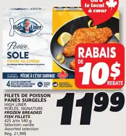 IGA HIGH LINER FROZEN BREADED FISH FILLETS offer