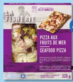 IGA LA FISHERIE FROZEN SEAFOOD PIZZA offer