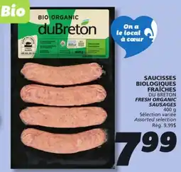 IGA DU BRETON FRESH ORGANIC SAUSAGES offer
