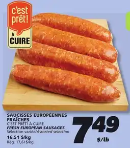 IGA C'EST PRÊT! À CUIRE FRESH EUROPEAN SAUSAGES offer