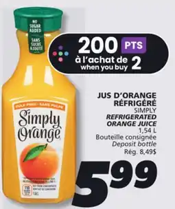 IGA SIMPLY REFRIGERATED ORANGE JUICE offer