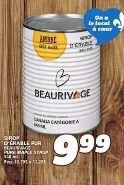 IGA BEAURIVAGE PURE MAPLE SYRUP offer