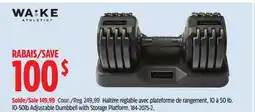 Canadian Tire WA:KE Athletic 10-50lb Adjustable Dumbbell with Storage Platform offer