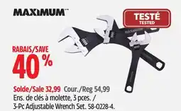 Canadian Tire 3-Pc Adjustable Wrench Set offer