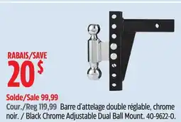 Canadian Tire Black Chrome Adjustable Dual Ball Mount offer