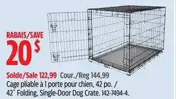 Canadian Tire 42˝ Folding, Single-Door Dog Crate offer