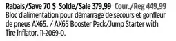 Canadian Tire AX65 Booster Pack/Jump Starter with Tire Inflator offer