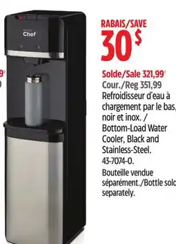 Canadian Tire MASTER Chef Bottom-Load Water Cooler, Black and Stainless-Steel offer