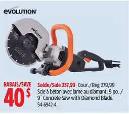 Canadian Tire 9˝ Concrete Saw with Diamond Blade offer