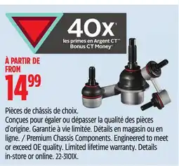 Canadian Tire PRO-SERIES Premium Chassis Components offer