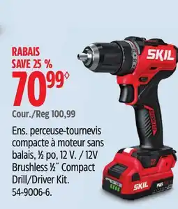 Canadian Tire Skil 12V Brushless 1⁄2˝ Compact Drill/Driver Kit offer