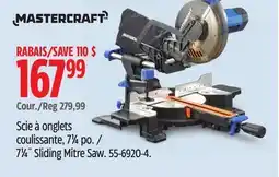 Canadian Tire Mastercraft 71⁄4˝ Sliding Mitre Saw offer