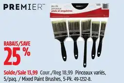 Canadian Tire Premier Mixed Paint Brushes, 5-Pk offer