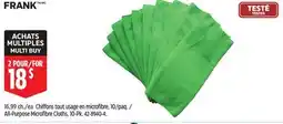 Canadian Tire Frank All-Purpose Microfibre Cloths, 10-Pk offer