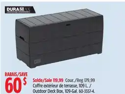 Canadian Tire Duramax Outdoor Deck Box, 109-Gal offer