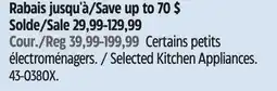 Canadian Tire Selected Kitchen Appliances offer