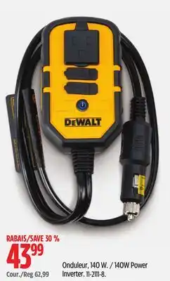Canadian Tire DEWALT 140W Power Inverter offer