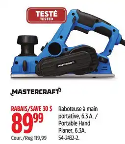 Canadian Tire Portable Hand Planer, 6.3A offer