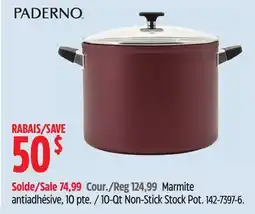 Canadian Tire PADERNO Marmite antiadhésive, 10pte offer