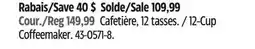Canadian Tire Cuisinart Coffeemaker offer