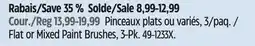 Canadian Tire Flat or Mixed Paint Brushes offer