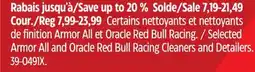 Canadian Tire Armor All and Oracle Red Bull Racing Cleaners and Detailers offer