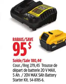 Canadian Tire 20V MAX 5Ah Battery Starter Kit offer
