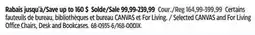 Canadian Tire For Living Selected CANVAS and For Living Office Chairs, Desk and Bookcases offer