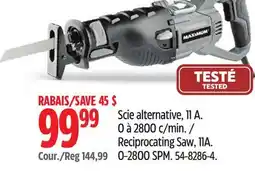 Canadian Tire Reciprocating Saw, 11A. 0-2800 SPM offer