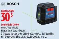 Canadian Tire Self-Levelling 65´ Green Cross-Line Laser, GLL50-20G offer