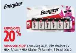 Canadian Tire MAX Alkaline 9V Batteries, 6-Pk offer
