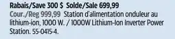 Canadian Tire Noma Station d'alimentation onduleur au lithium-ion, 1000W offer