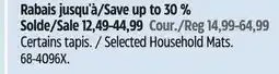 Canadian Tire Selected Household Mats offer