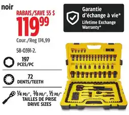 Canadian Tire Stanley Black Chrome Socket Sets offer