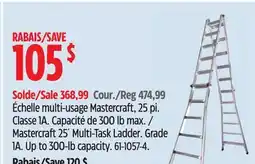 Canadian Tire Mastercraft 25´ Multi-Task Ladder offer