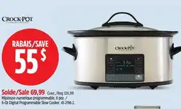 Canadian Tire Crock-Pot 6-Qt Digital Programmable Slow Cooker offer