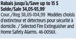 Canadian Tire Garrison Selected Fire Extinguisher and Home Safety Alarms offer