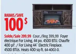 Canadian Tire For Living 44˝ Electric Fireplace. 4500 BTUs. Heats 400 sq-ft offer