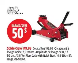 Canadian Tire 3.5-Ton Floor Jack with Quick Start offer