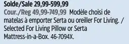 Canadian Tire Selected For Living Pillow or Serta Mattress-in-a-Box offer