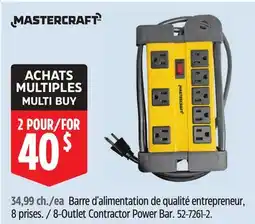 Canadian Tire Mastercraft 8-Outlet Contractor Power Bar offer