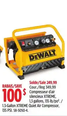Canadian Tire Dewalt 1.3-Gallon XTREME Quiet Air Compressor, 135 PSI offer