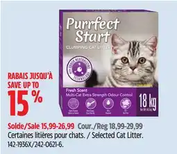 Canadian Tire Selected Cat Litter offer